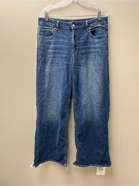 American Eagle Women’s Low Rise Baggy Wide Leg Dark Wash Jeans